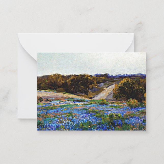 Cartão De Notas Onderdonk - Bluebonnets no fim da tarde (Frente)