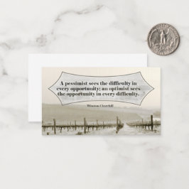 Cartão De Notas Oportunidade de Cotação Inspiracional Winston Chur