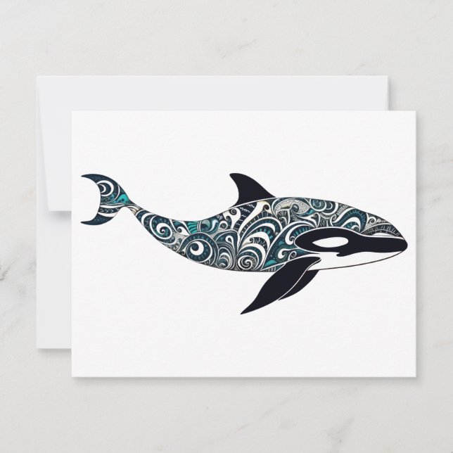 Cartão De Notas Orca pequeno (Frente)