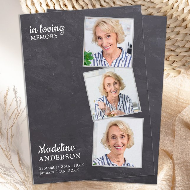 Cartão De Notas Orçamento 3 Foto Simpatia Funeral Obrigado (Criador carregado)