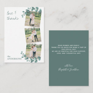 Cartão De Notas Orçamento 3 Fotos Eucalyptus Casamento Obrigado