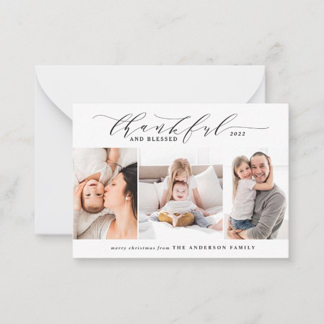 Cartão De Notas orçamento agradecido e abençoado 3 foto (Frente)