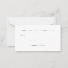 Cartão De Notas Orçamento Básico Minimalista Preto Branco RSVP 