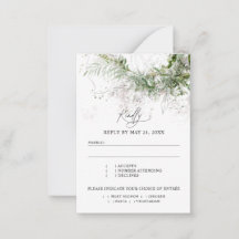 Orçamento Boho Greenery Wedding RSVP