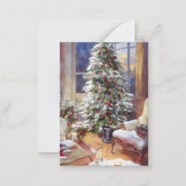 Cartão De Notas Orçamento mini para árvore de Natal antiquada