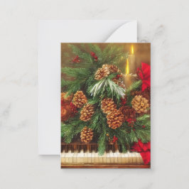 Cartão De Notas orçamento mini piano de Natal