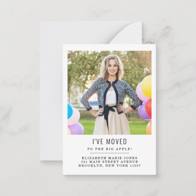 Cartão De Notas Orçamento Movimentei Mudança de Endereço Foto Movi (Frente)