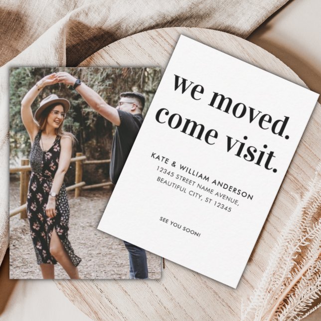 Cartão De Notas Orçamento Mudamos Visitar Foto Movimentando Anúnci (Criador carregado)