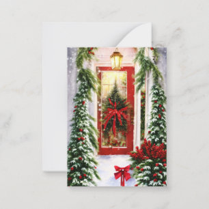Cartão De Notas Orçamento para mini decoração de Natal na porta da
