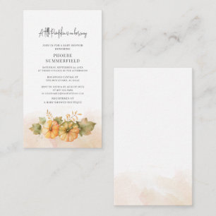 Cartão De Notas Orçamento Pequeno Chá de fraldas de Queda Botânica