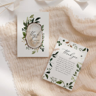 Cartão De Notas Orçamento Rustic Botanical Greeneric Obrigado Chic