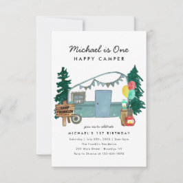 Cartão De Notas Orçamento Um primeiro aniversario de Campos Feliz