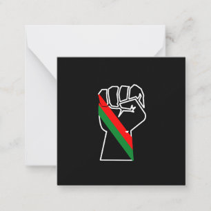 Cartão De Notas orgulho negro punho vermelho verde bandeira pan-af