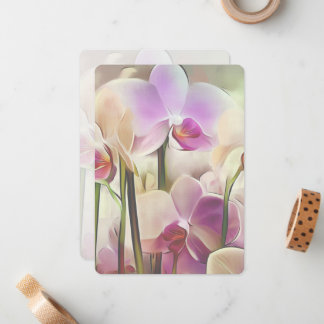 Cartão De Notas Orquídeas Na moda modernas | Adicione seu nome