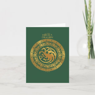 Cartão De Notas Ouro Targaryen Crest