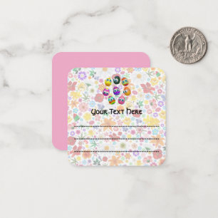 Cartão De Notas Ovos de Páscoa de desenho animado fofos e engraçad