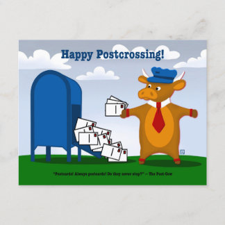 Cartão De Notas PACK OF 10 Postcrossing Post Cow Postcards