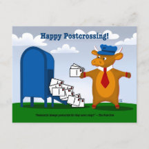 PACOTE DE 10 Postais Postcrossing Post Cow