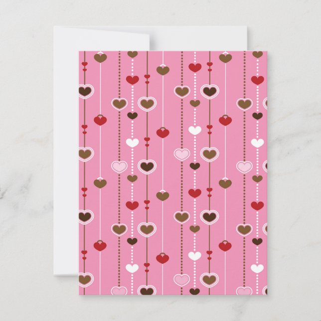 Cartão De Notas Padrão Corações 27 (Frente)