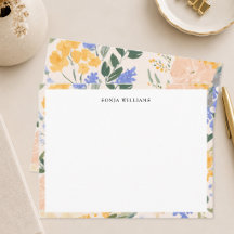 Padrão de borda de aquarela floral elegante