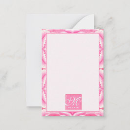 Cartão De Notas Padrão de Coletor Rosa-Rosa-Abstrato para Elegante