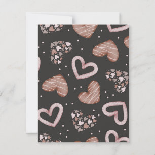 Cartão De Notas Padrão de Coração 35