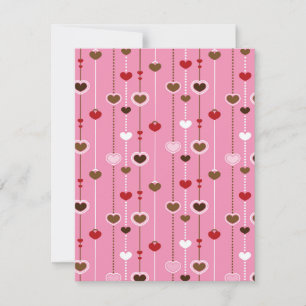 Cartão De Notas Padrão de Corações 27