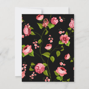 Cartão De Notas Padrão de Flores 18