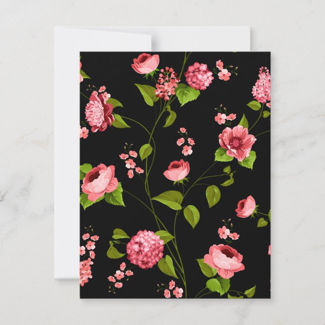 Cartão De Notas Padrão de Flores 18 (Frente)