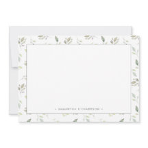 Padrão de Folhas de Aquarela Verde Botânica