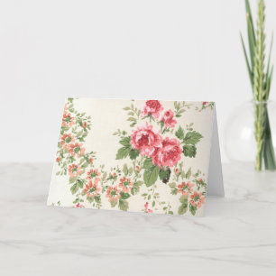 Cartão De Notas Padrão de Meio século do Retro Vitoriano para Rosa