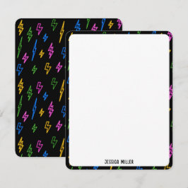 Cartão De Notas Padrão de raios retrorreflectores de néon com anos