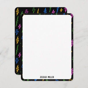 Cartão De Notas Padrão de raios retrorreflectores de néon com anos