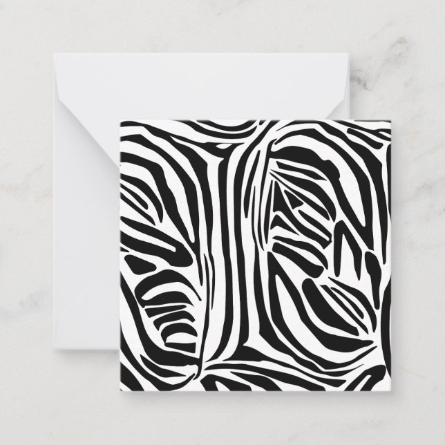 Cartão De Notas Padrão de zebra (Frente)