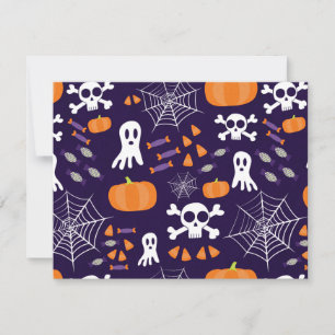 Cartão De Notas Padrão Divertido de Halloween