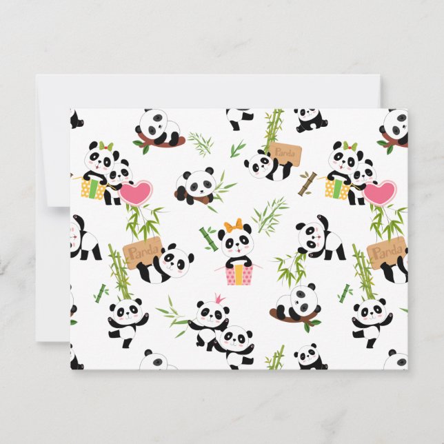 Cartão De Notas Padrão do Panda (Frente)
