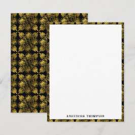 Cartão De Notas Padrão Dourado do Andino Grego Antigo