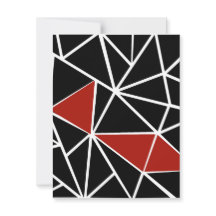 Padrão geométrico preto e vermelho elegante