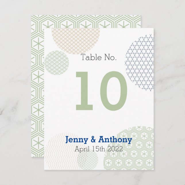 Cartão De Notas Padrão moderno de papel japonês (Frente/Verso)