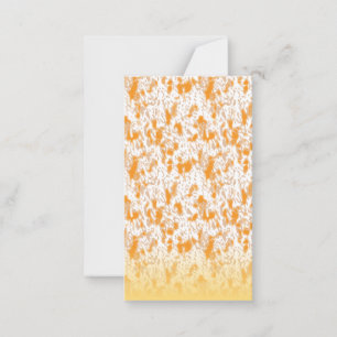 Cartão De Notas Padrão têxtil com laranja vibrante e dourado