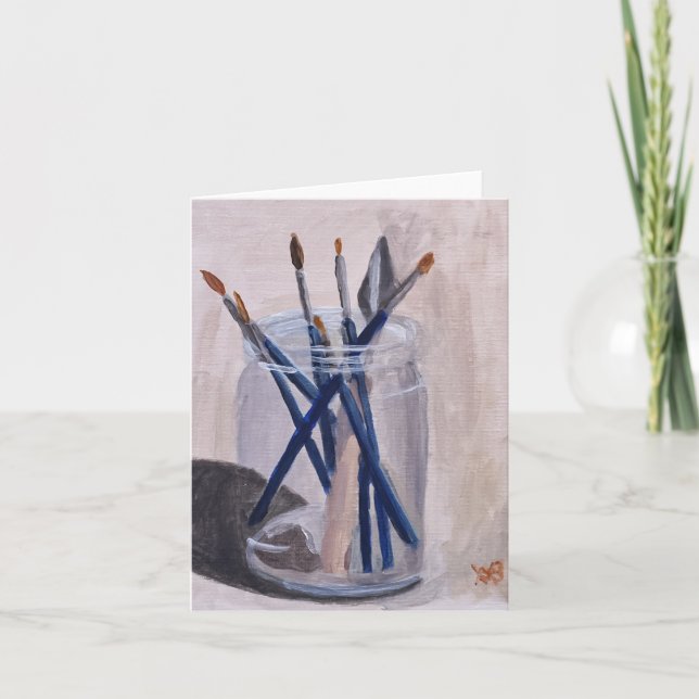 Cartão De Notas Paint Brushes (Frente)