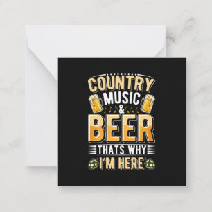Cartão De Notas País de bebedor de cerveja música country aniversá