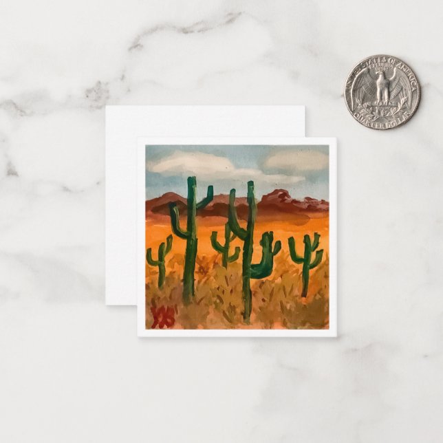 Cartão De Notas Paisagem do Deserto (Frente/Verso In Situ)