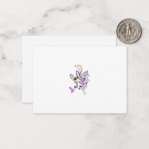 Cartão De Notas Paisley Floral Motif - Laranja Roxo-Branco-Boho