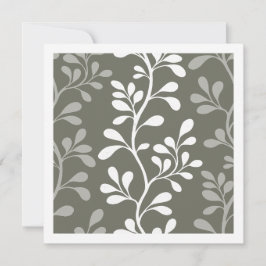 Cartão De Notas Paisley Waltz Dark Green Minimal Modern Botanical