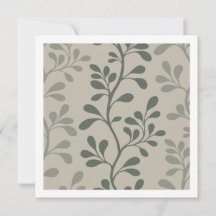 Paisley Waltz Green Silhouette Minimal Botanical