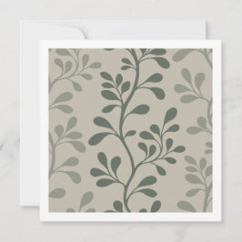Cartão De Notas Paisley Waltz Green Silhouette Minimal Botanical