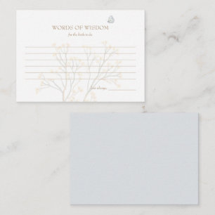 Cartão De Notas Palavras Azuis Pálidas Femininas de Sabedoria