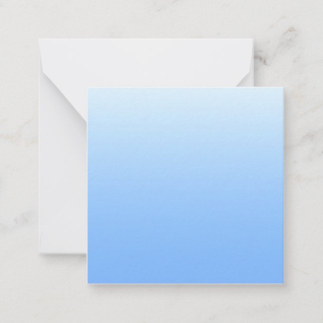 Cartão De Notas Pálido fundo azul-ombre (Frente)