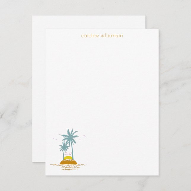 Cartão De Notas Palmeiras de pavimentação personalizada (Frente/Verso)